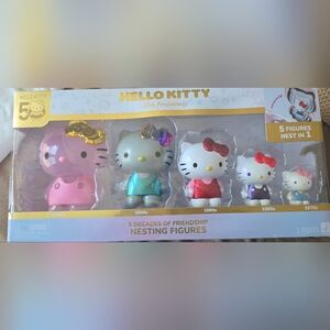 Hello Kitty 50th Anniversary Nesting Figures - Pink, Blue, Red, White